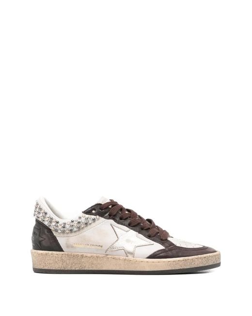 Golden Goose Deluxe Brand White Star Embellished Sneakers