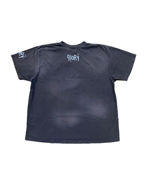 HELLSTAR Blue Cotton T-Shirt for men