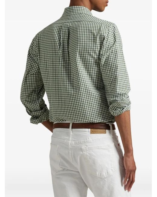 Polo Ralph Lauren Green Checked Button-Down Shirt for men
