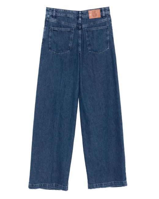 Ba&sh Blue Pleated-Detail Jeans