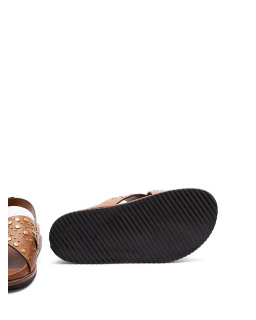Twinset Brown Sandalen mit Nietenverzierung