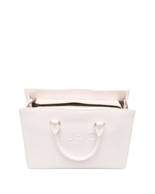 Liu Jo Natural Logo-Embossed Tote Bag