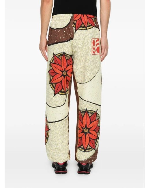 Pantofola D Oro White X Thebe Magugy Graphic-Print Trousers for men