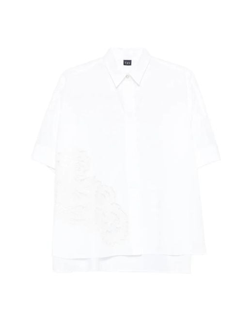 Fay White Short-Sleeve Shirt
