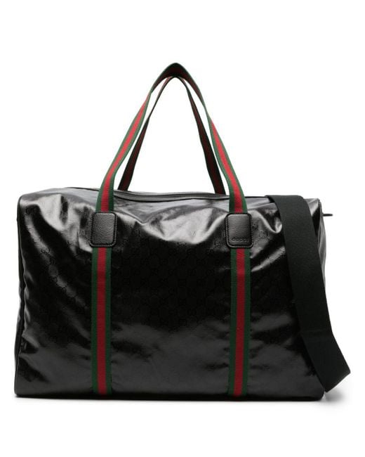 Gucci Große Reisetasche mit Web in Black für Herren