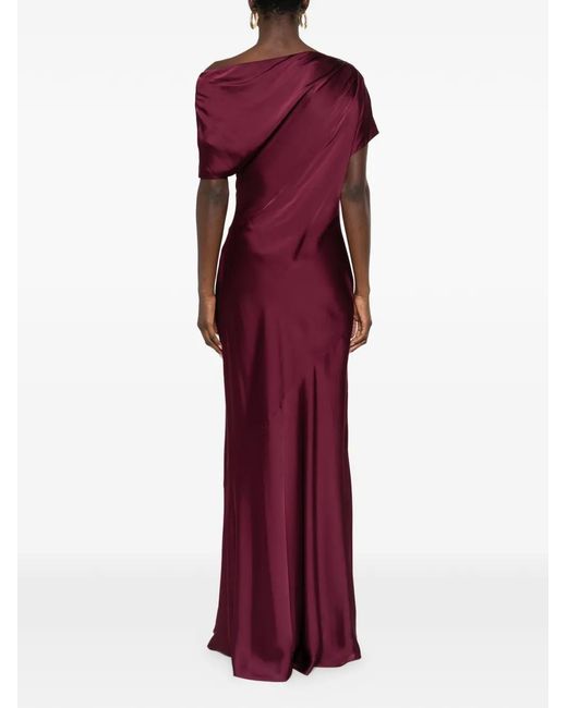 Ralph Lauren Purple Draped Maxi Dress