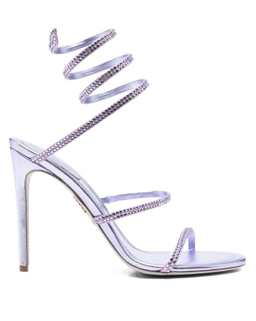 Sandales À Ornements En Cristal 115 Mm Rene Caovilla en coloris White