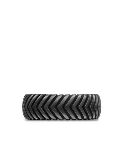 David Yurman Black Chevron Band Ring for men