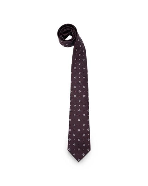 Saint Laurent Purple Jacquard-Weave Silk Tie for men