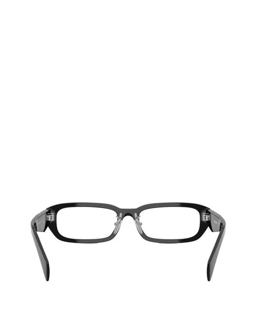 Prada White Symbole Rectangle-Frame Sunglasses