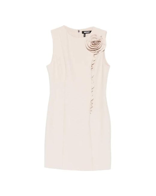 ROTATE BIRGER CHRISTENSEN White Floral-Appliqué Ruffled Mini Dress