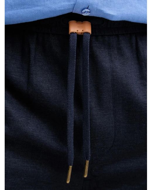 Mos Mosh Blue Mavi Drawstring-Waist Shorts for men