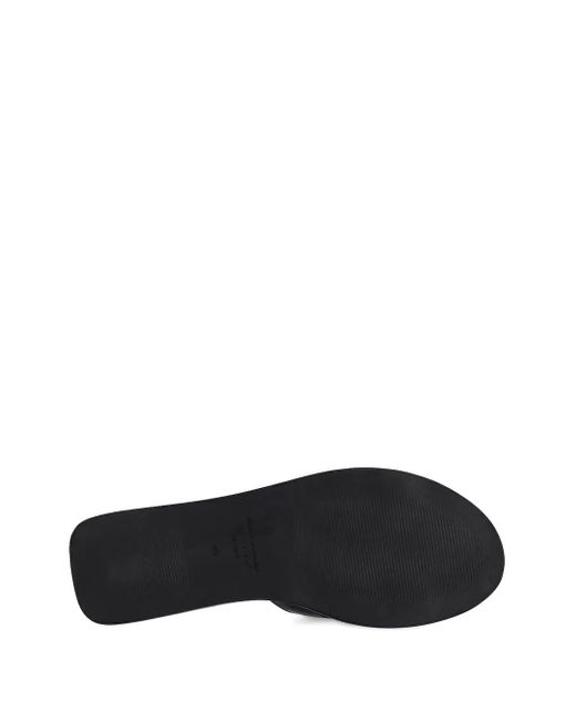 Gant ロゴエンボス レザーサンダル Black