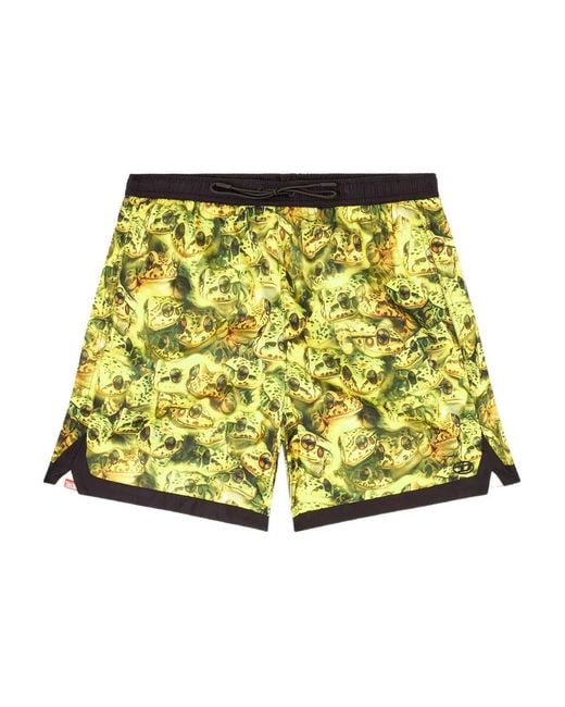 DIESEL Yellow Soccer-41-D-Pop-C Swim Shorts for men