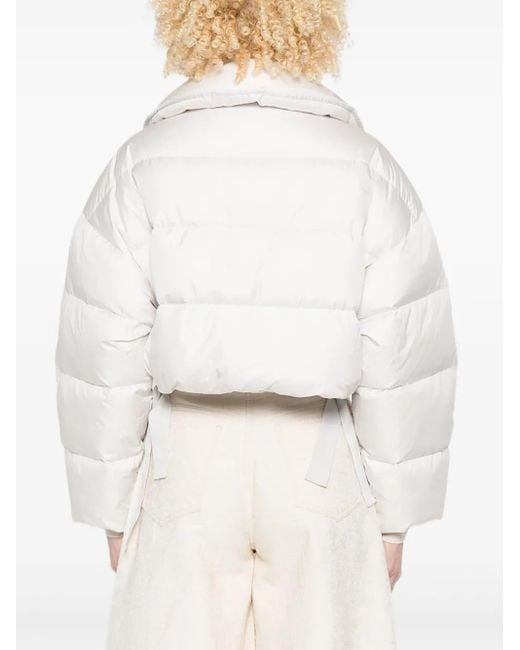 Marc O' Polo White Drawstrings-Hem Padded Jacket