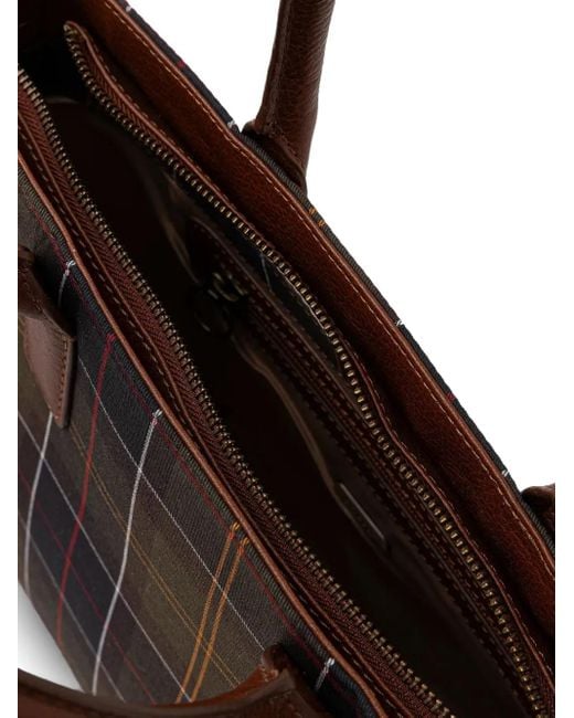 Barbour Black Birch Tartan-Pattern Tote Bag