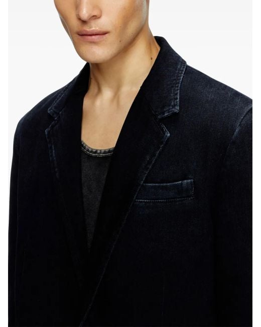 DIESEL Blue D-Reger Denim Blazer
