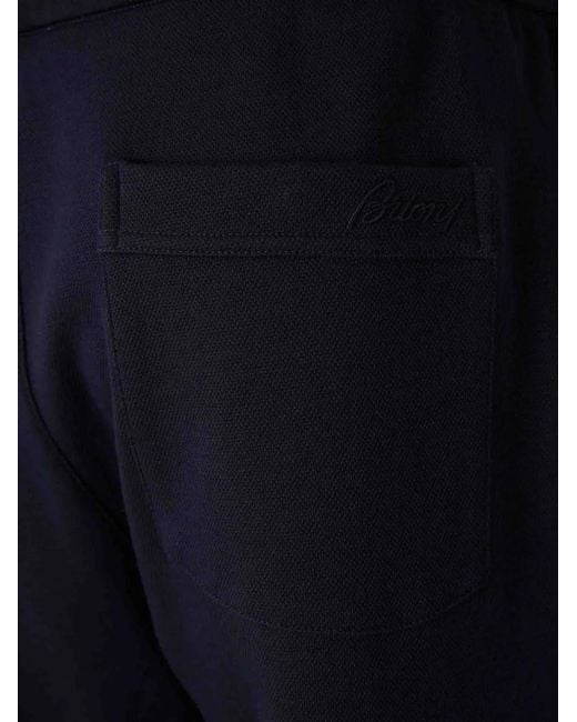 Brioni Blue Drawstring Trousers for men