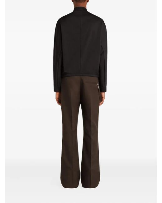 Courreges Black Zip-Up Ac-Logo Track Jacket for men