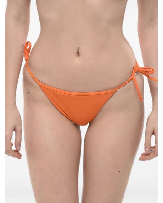 DSquared² Orange Logo-Print Tie-Side Bikini Briefs