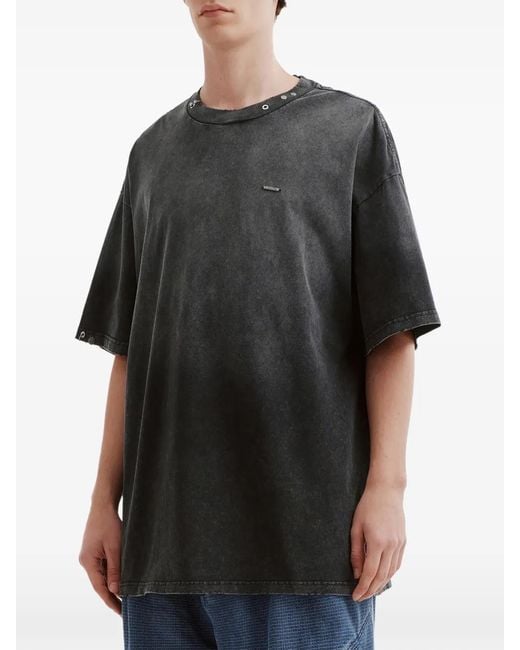 Musium Div. Black T-Shirt À Détails De Clous for men