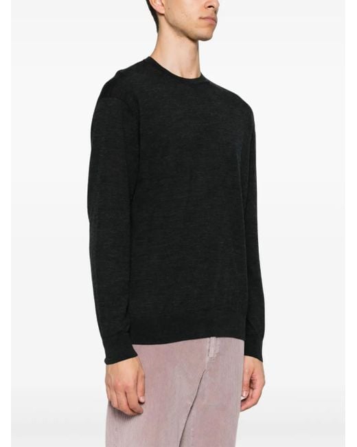D4.0 Black Wool Sweater for men