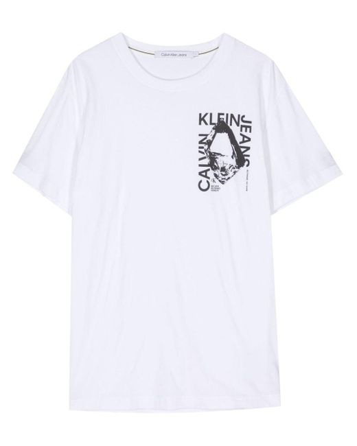 メンズ Calvin Klein Modern Metals Tシャツ White