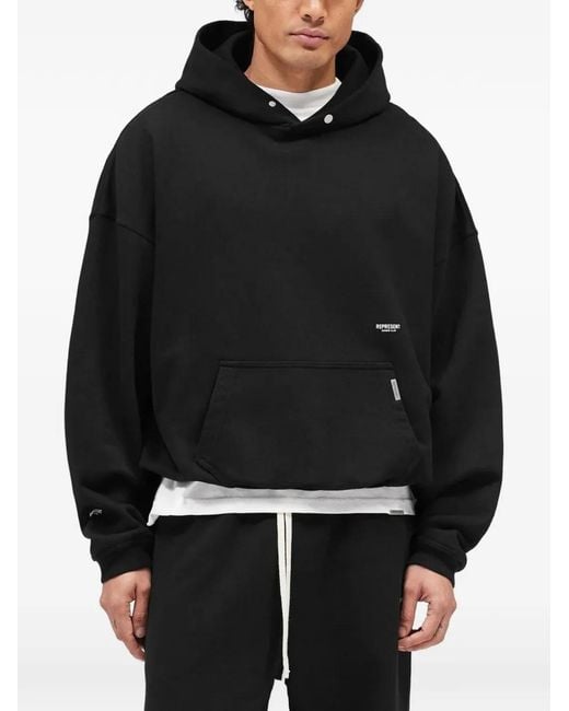 Represent Black Owners Club Logo-Print Hoodie for men