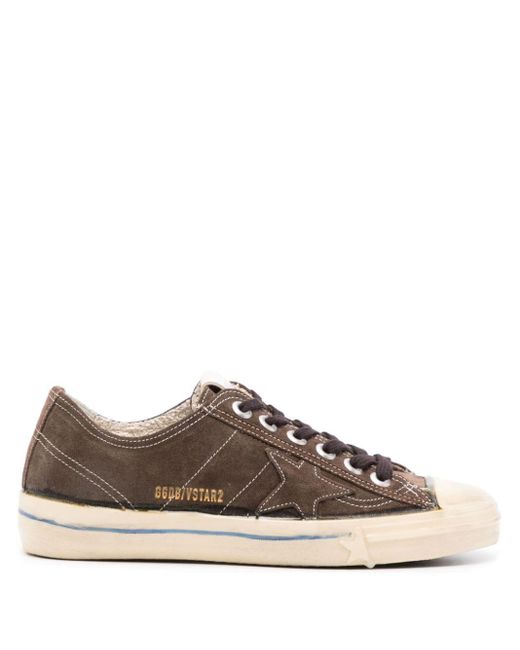 Golden Goose Deluxe Brand Brown V Star Star-patch Lace-up Sneakers
