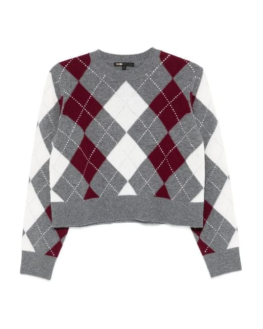 Jersey Con Motivo De Rombos Maje de color Gray
