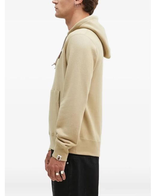 A Bathing Ape Natural Logo-Patch Hoodie for men