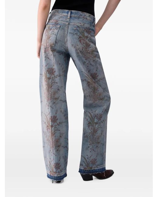 Liu Jo Blue High-Waisted Jeans With Print
