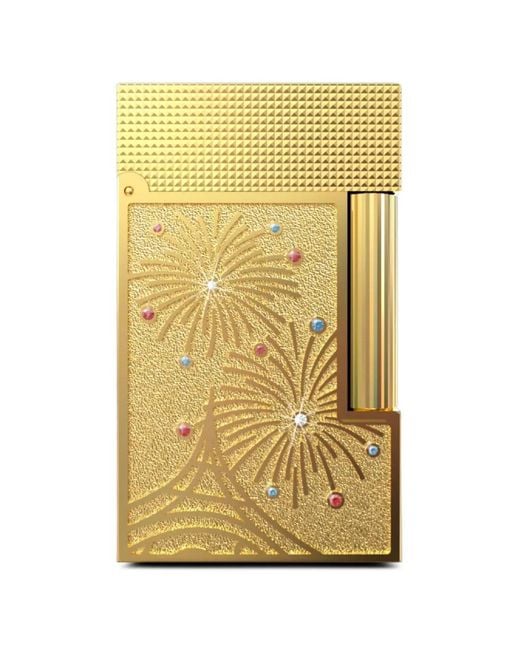 S T Dupont Yellow Firework Lighter