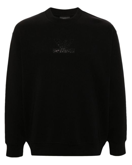 Emporio Armani Sweatshirt mit Logo-Patch in Black für Herren
