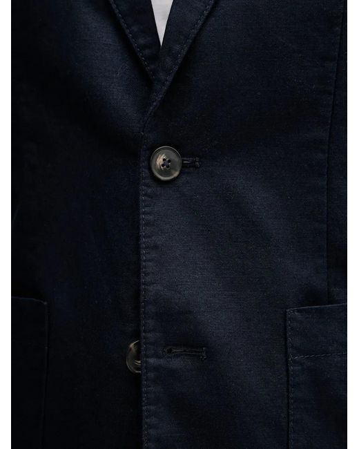 Benetton Blue Buttoned Pocket Suit Jacket for men