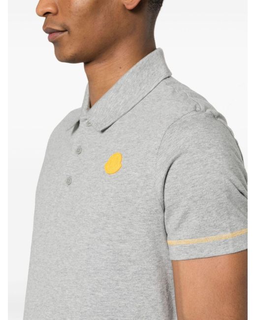 Moncler Poloshirt mit Logo-Patch in Gray für Herren