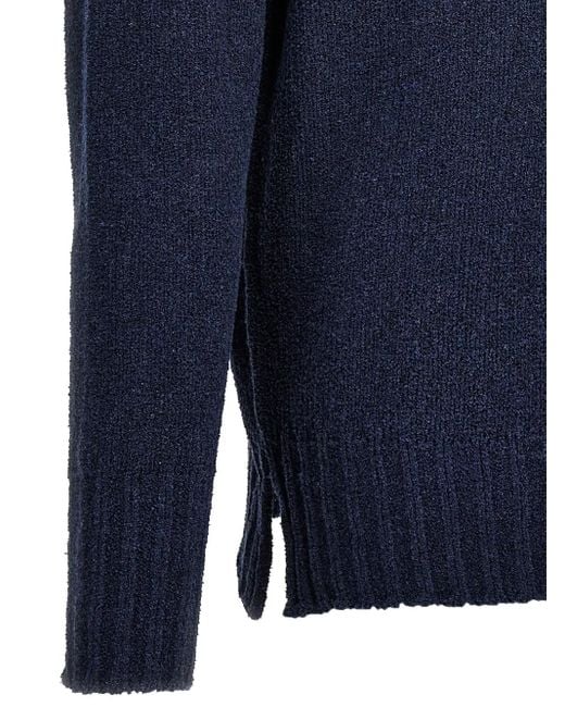 Ma'ry'ya Blue V-Neck Cotton Sweater for men
