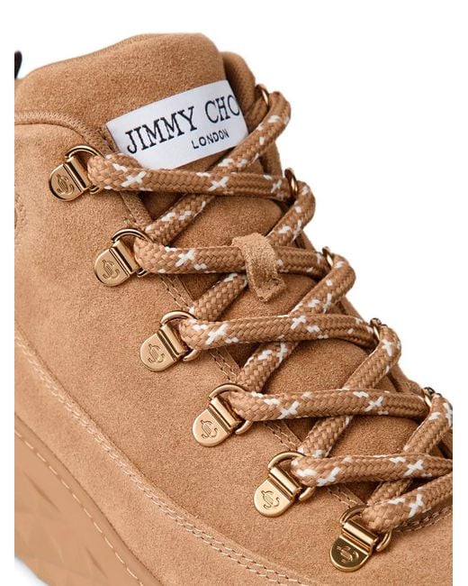 Jimmy Choo Brown Diamond Maxi Hike F Suede High-Top Sneakers