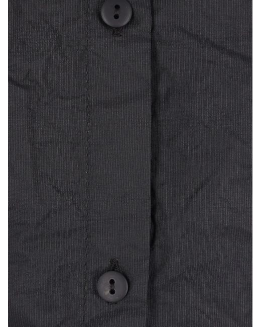 Maria Calderara Blue Textured Button-Fastening Shirt