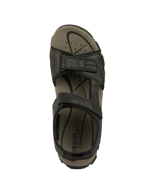 Geox Black Sandales Perforées À Attache Scratch for men