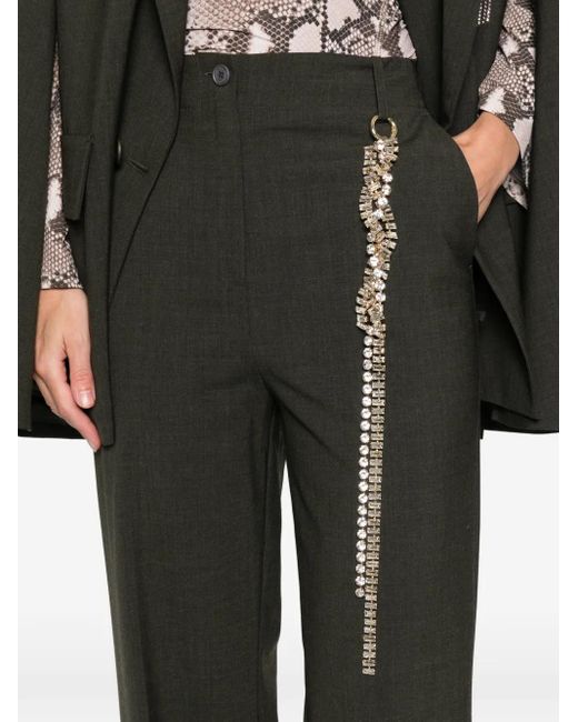 Circus Hotel Gray Embellished Trousers