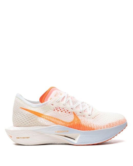Nike Pink Zoomx Vaporfly Next% 3 "bright Mandarin" Sneakers