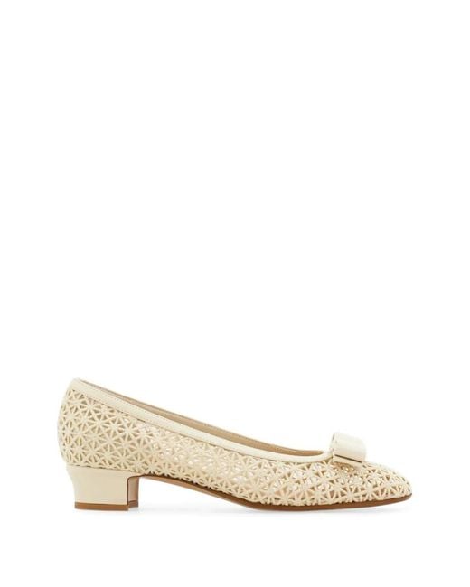 Ferragamo Natural Vara Pumps