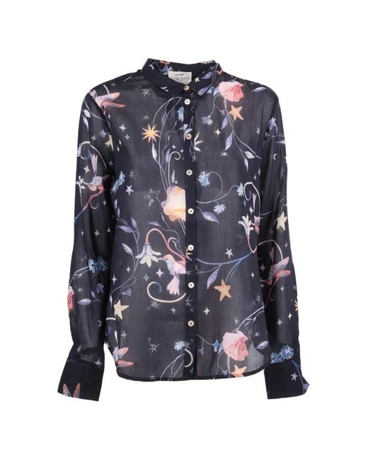 Forte_forte Blue Deliverance Floral-Print Voile Shirt