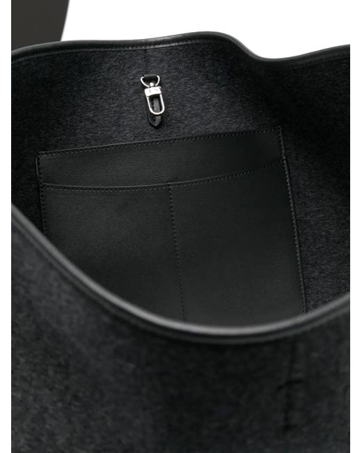 Totême Black Belted Doublé Tote Bag