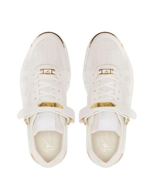 Giuseppe Zanotti White Talon Low-Top Sneakers for men