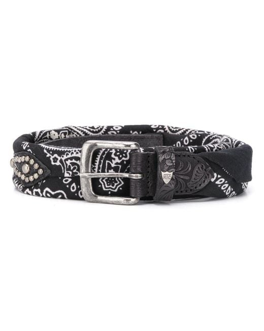 Ceinture à imprimé bandana HTC pour homme en coloris Noir | Lyst