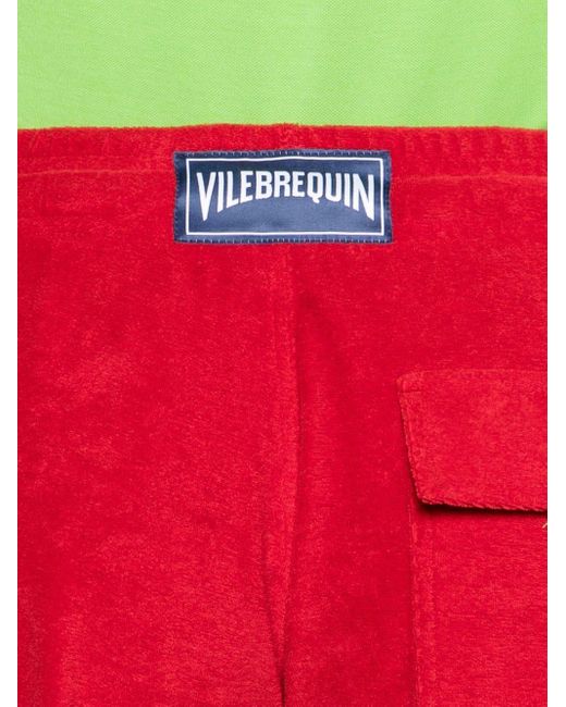 Vilebrequin Red Logo-patch Towelling Shorts for men
