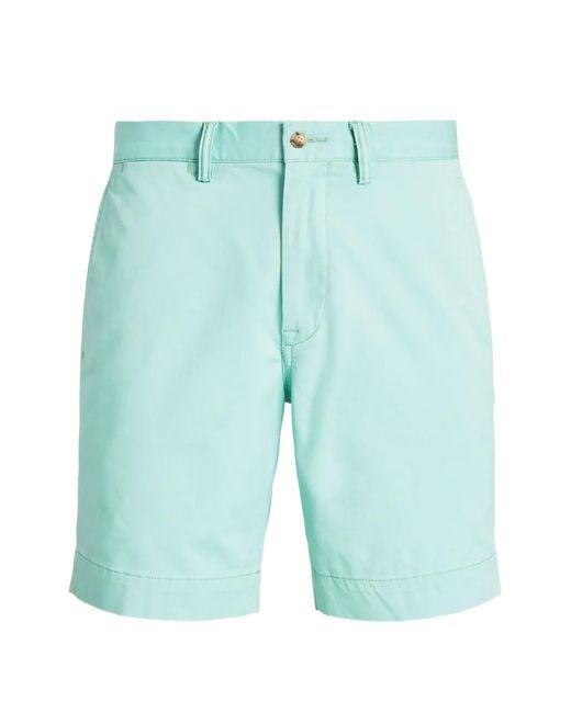 Polo Ralph Lauren Blue Logo-Embroidered Chino Shorts for men