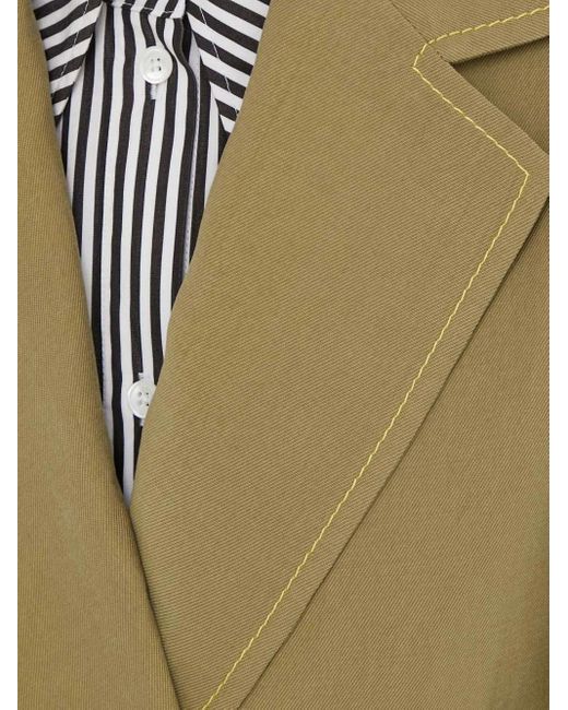 Paul Smith Green Belted Stitching Coat